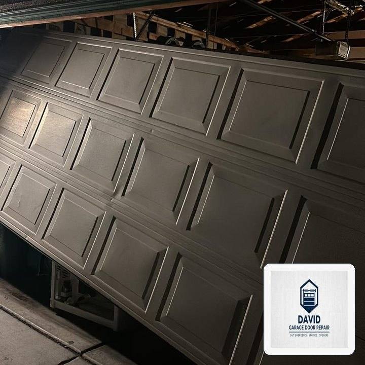 Off-Track Garage Door Emergency Realignment & Laser Calibration in Webster, TX