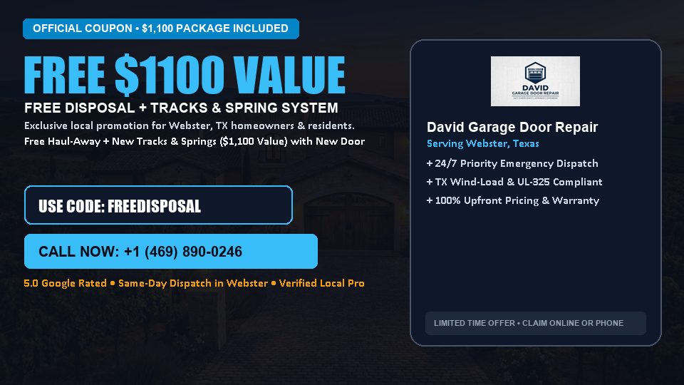 David Garage Door Repair FREE Haul-Away & Heavy-Duty Tracks with New Door